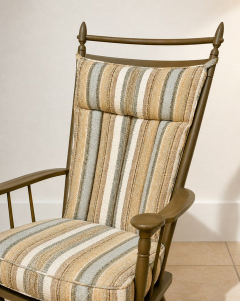 Vintage 1970s Windsor Neutral Painted Chair
