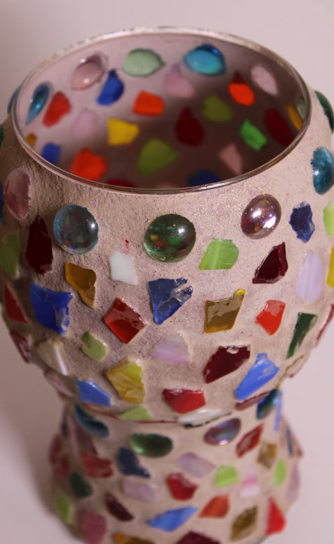 Handmade Mosaic Art Glass Vase