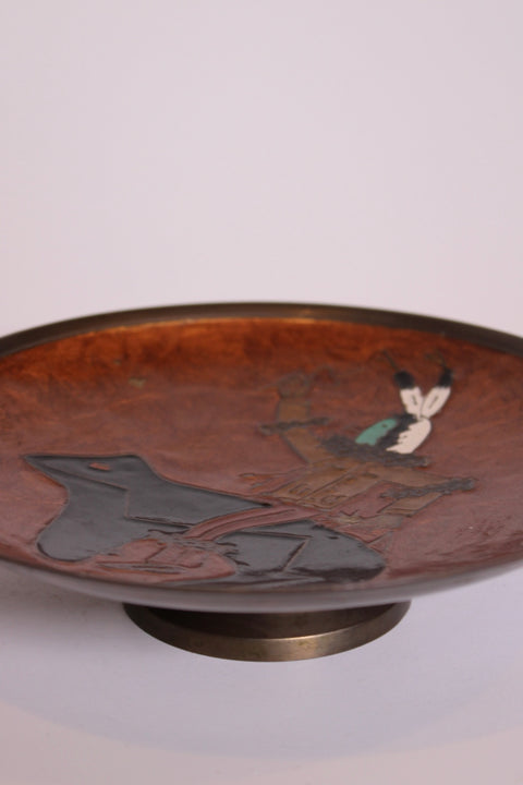 Copper Native American Style Wall Plate