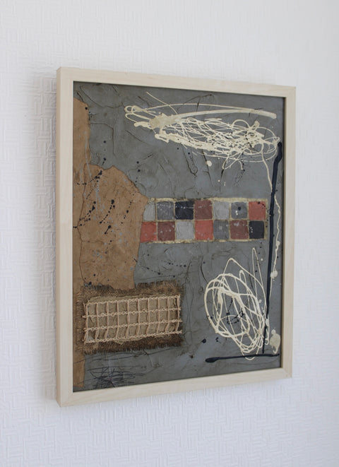 Angela Dickerson White Frequency Study Original Framed Artwork