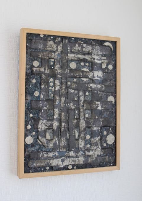 Angela Dickerson Black Moon Grid Original Framed Artwork