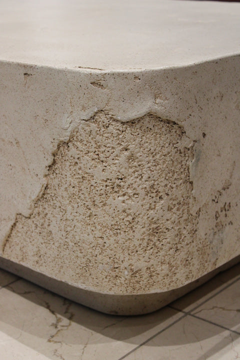 Monumental Plaster Block Coffee Table