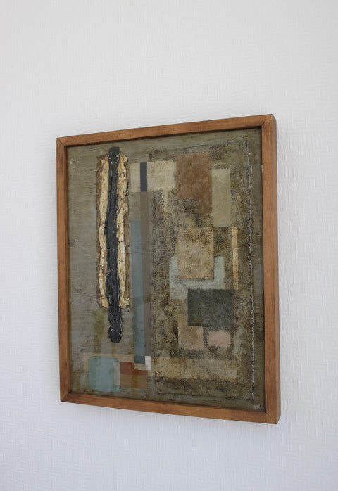 Angela Dickerson Earth Block Relic Original Framed Artwork