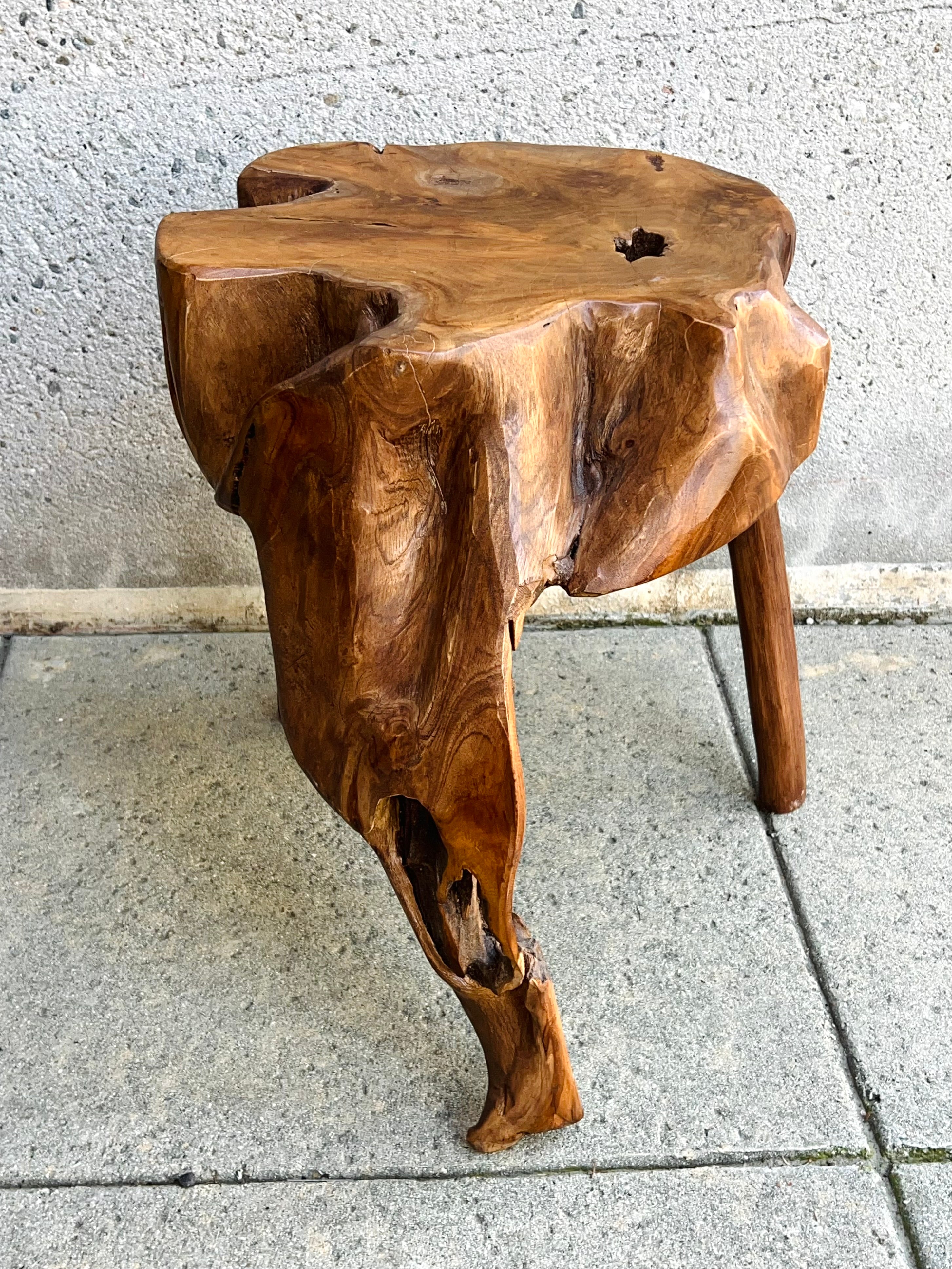 Live Edge Wood Side Table #2