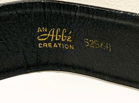Hobé Black Belt with Gold-Tone Medallions