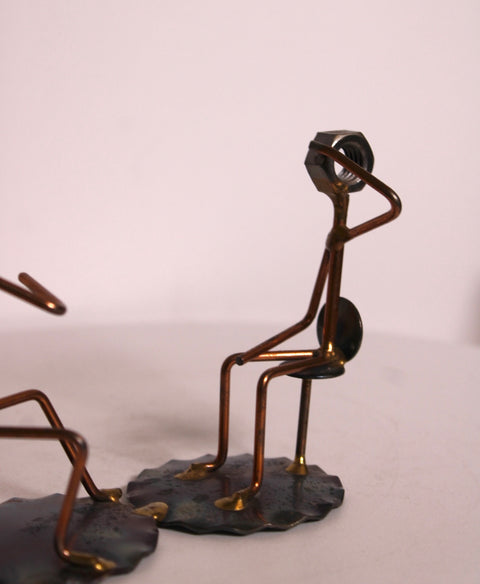 Miniature Metal Eye Exam Sculpture