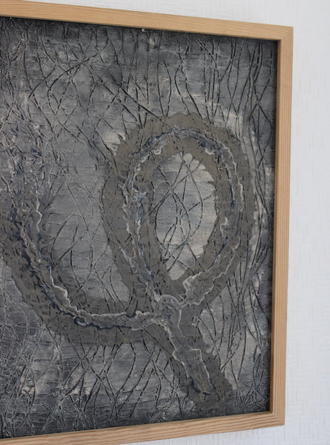Angela Dickerson Charcoal Loop Original Framed Artwork