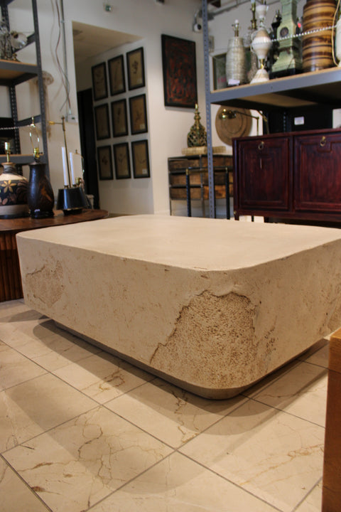 Monumental Plaster Block Coffee Table