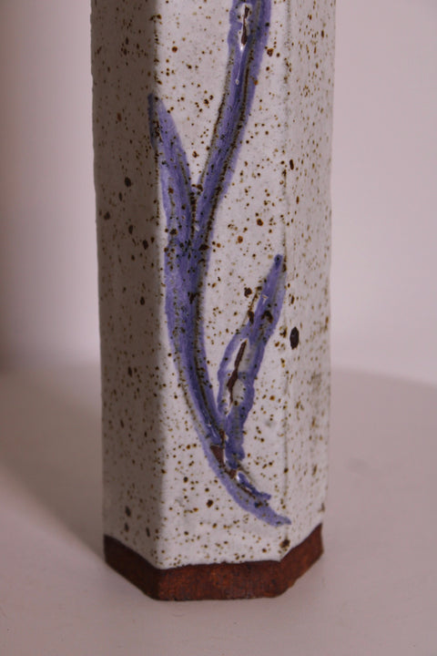 Botanical Iris Hexagonal Studio Bud Vase