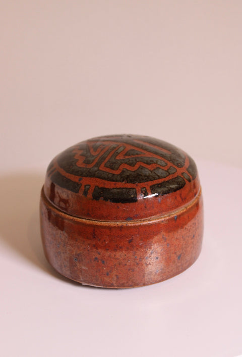 Mid Century Studio Pottery Covered Box