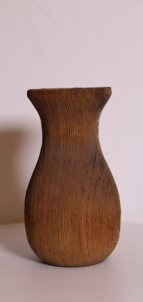Carved Wood Vase