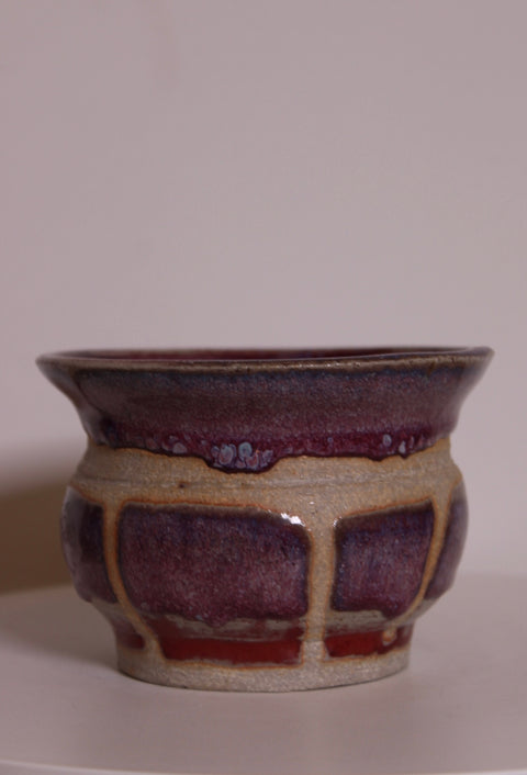 Magenta Waved Studio Cachepot