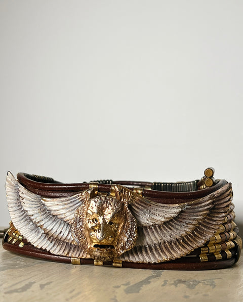 Vintage Winged Lion Statement Belt