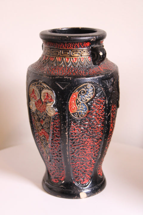 Vintage Japanese Tokanabe Textured Art Pottery Vase