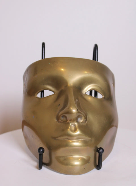 Gold Modernist Face Mask Wall Decor