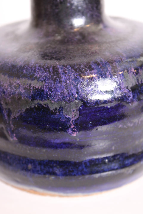 Impressed Character Royal Purple Low Bottle Vase