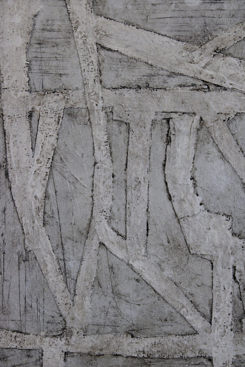 Angela Dickerson White Fragment Grid Original Framed Artwork