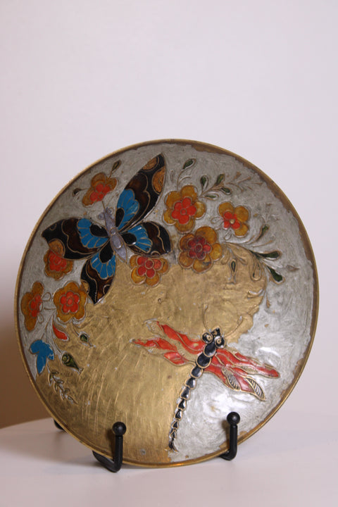 Butterfly and Dragonfly Metal Wall Plate