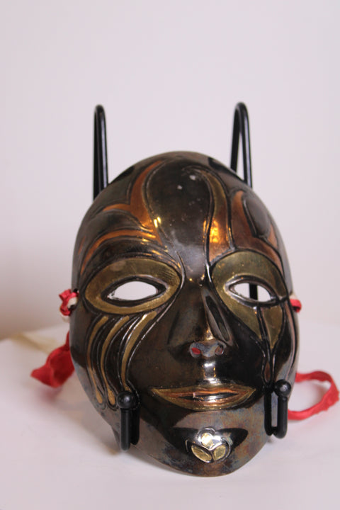 Bronze Tone Theater Face Mask
