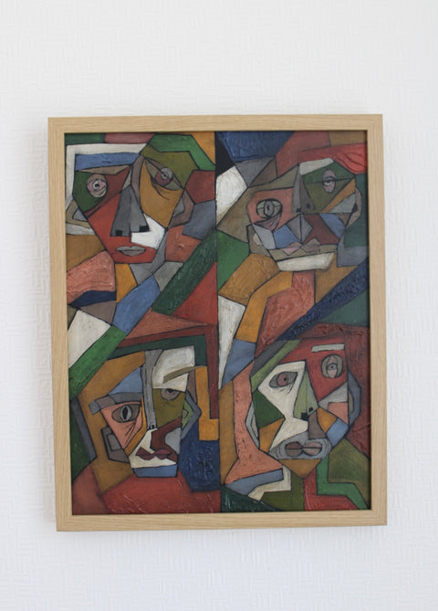 Angela Dickerson Color Block Quartet Original Framed Artwork
