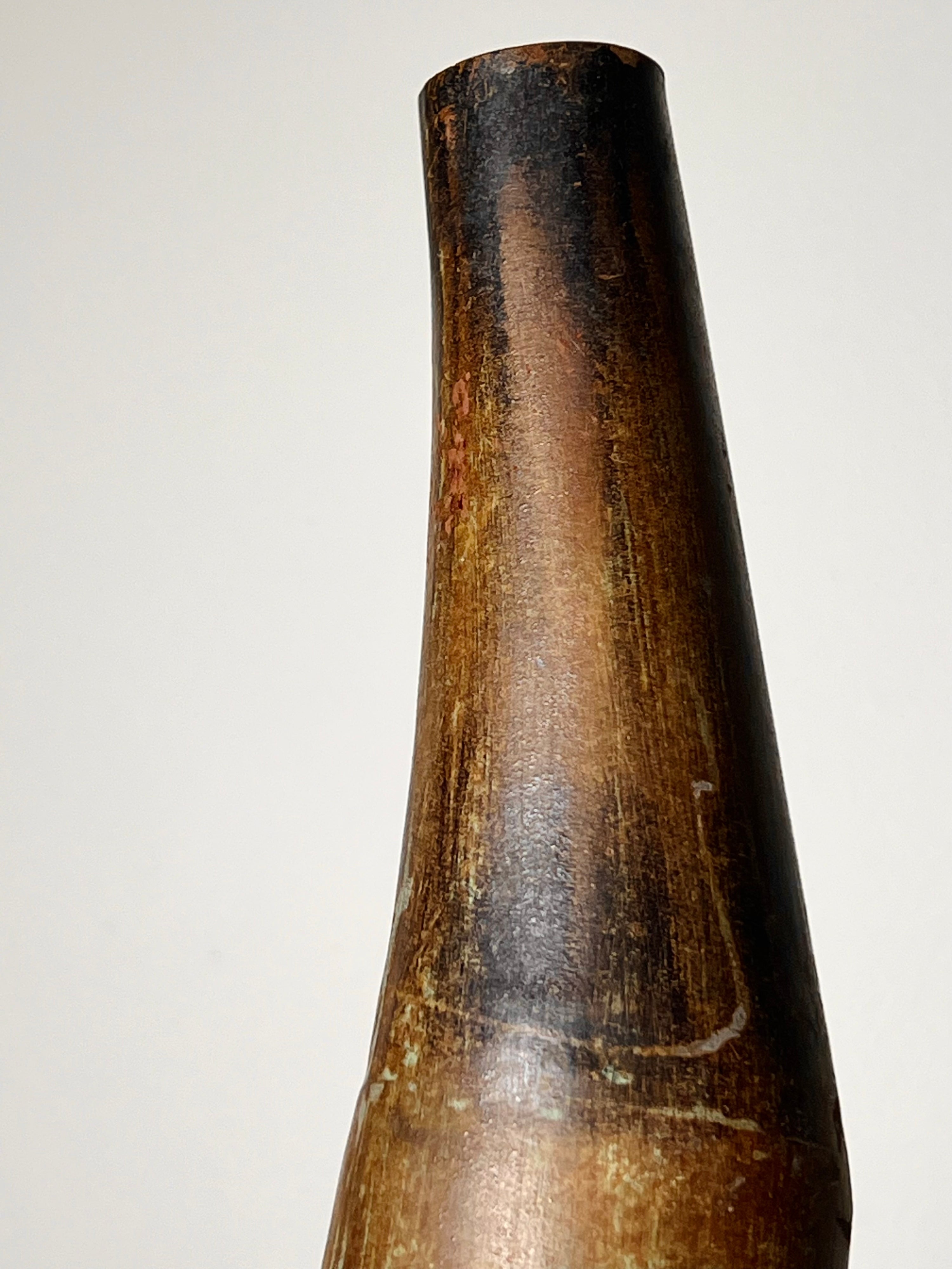 Metal Angular Sculpture Vase (Vintage)