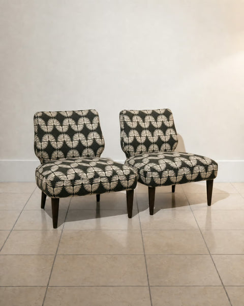 Mid-Century Delicate Slipper Chairs