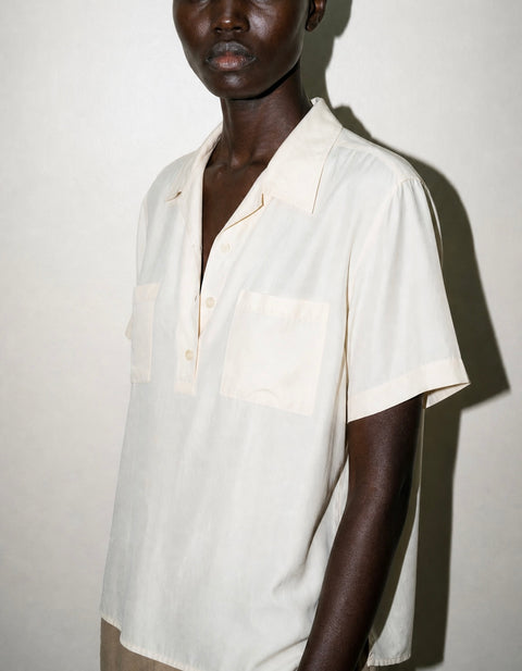 Evan-Picone Cream Silk Pullover Blouse
