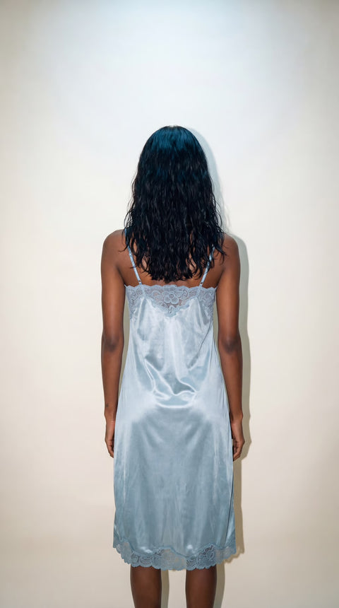 Vintage Baby Blue Slip Dress