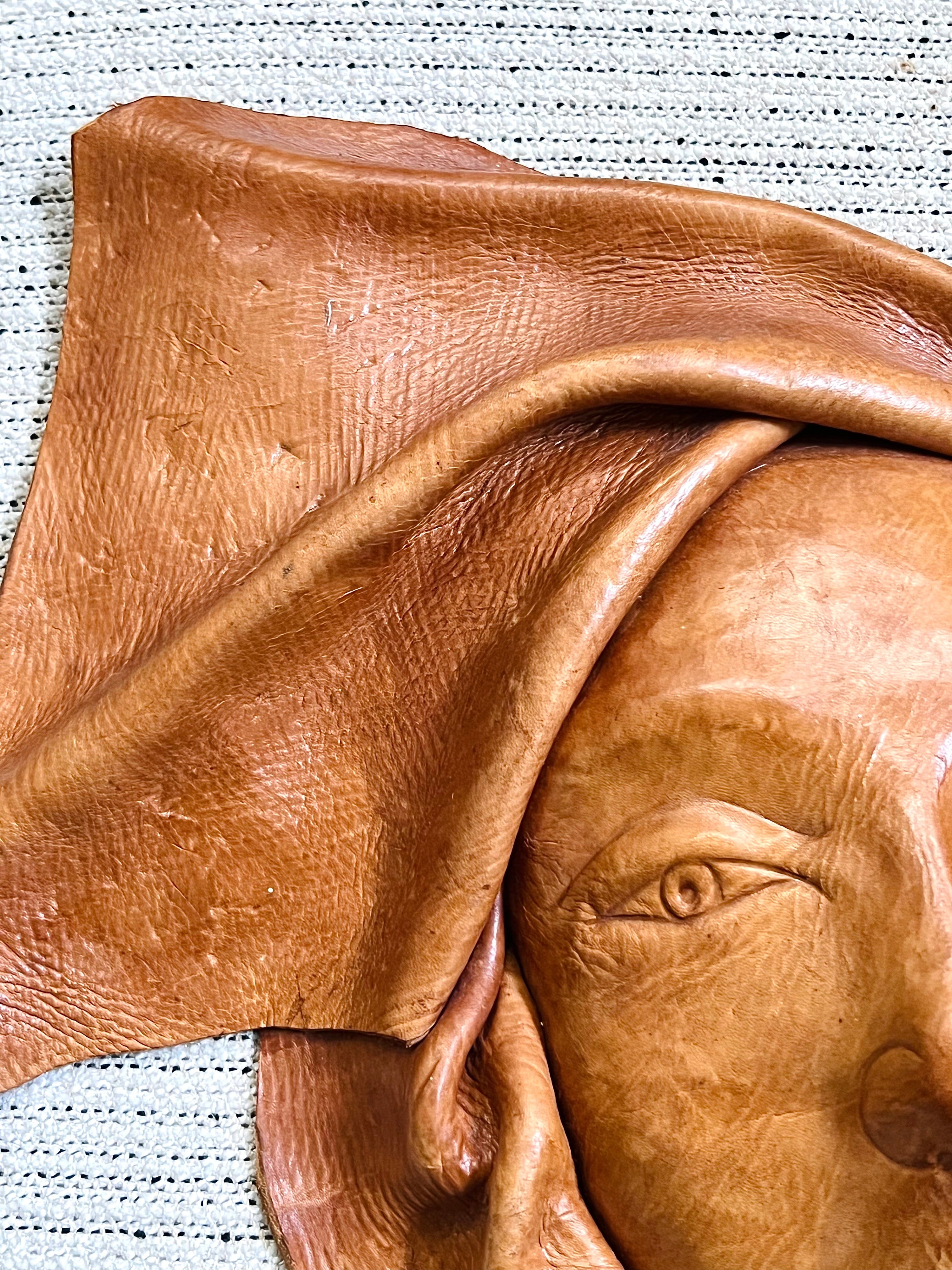 Chestnut Leather Women Face Mask (Vintage)