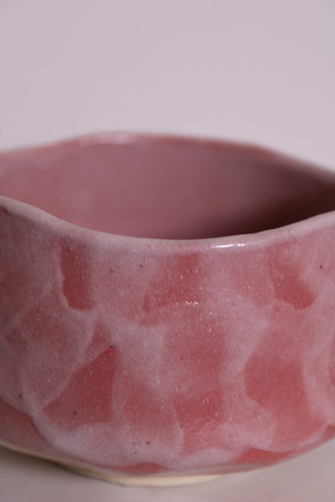 Signed Ribbed Stoneware Cachepot