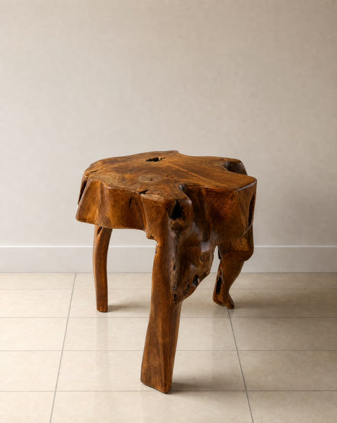 Live Edge Wood Side Table