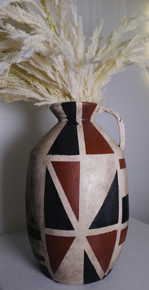 Vintage Rust Abstract Studio Pot Planter Vessel