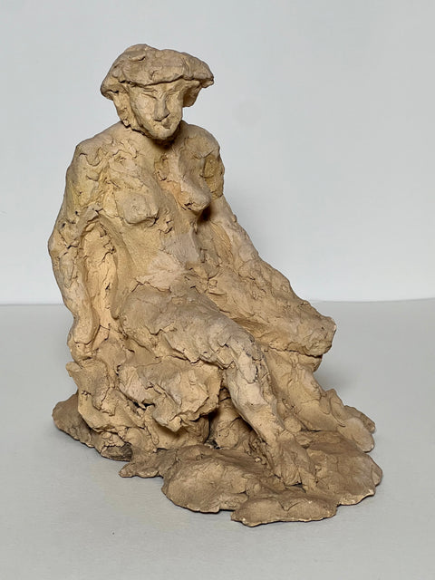 Terracotta Clay Laying Figurine (Vintage)