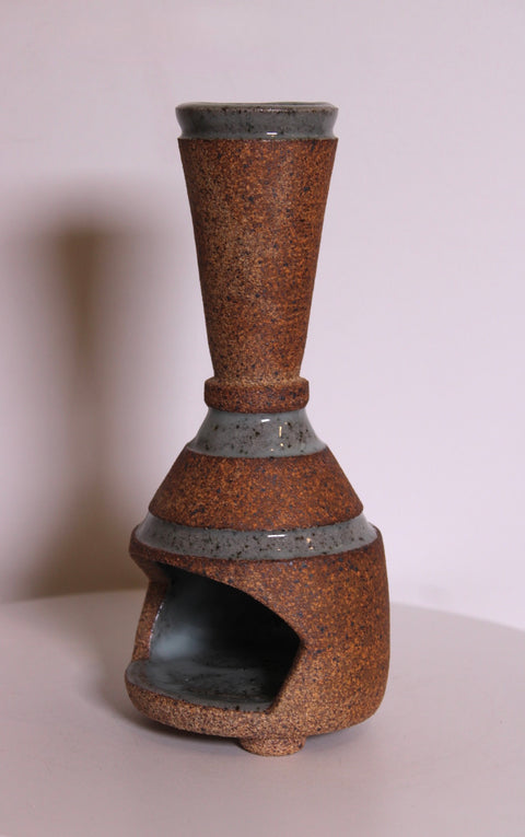 Brutalist Studio Pottery Chimney Vase