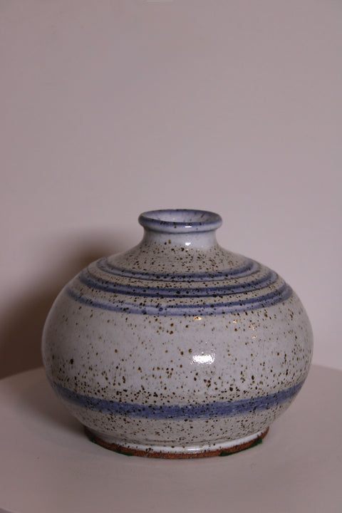 Signed Studio Pottery Palm Tree Bud Vase |