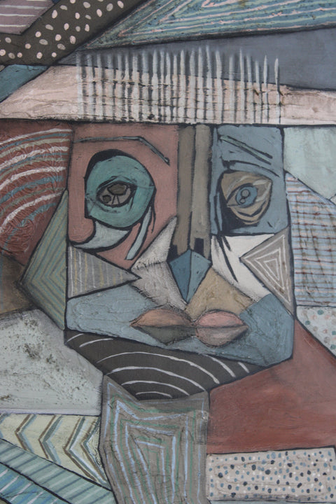 Angela Dickerson Three Watchers Original Framed Artwork