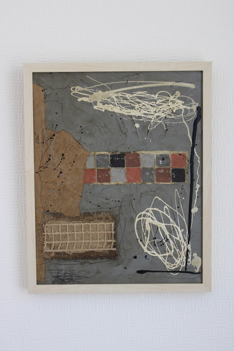 Angela Dickerson White Frequency Study Original Framed Artwork