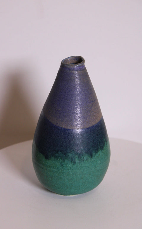 Teal Studio Pottery Bud Vase | Hand-Thrown Ceramic