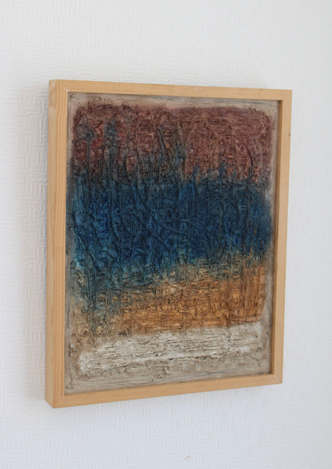Angela Dickerson Blue Earth Horizon Original Framed Artwork