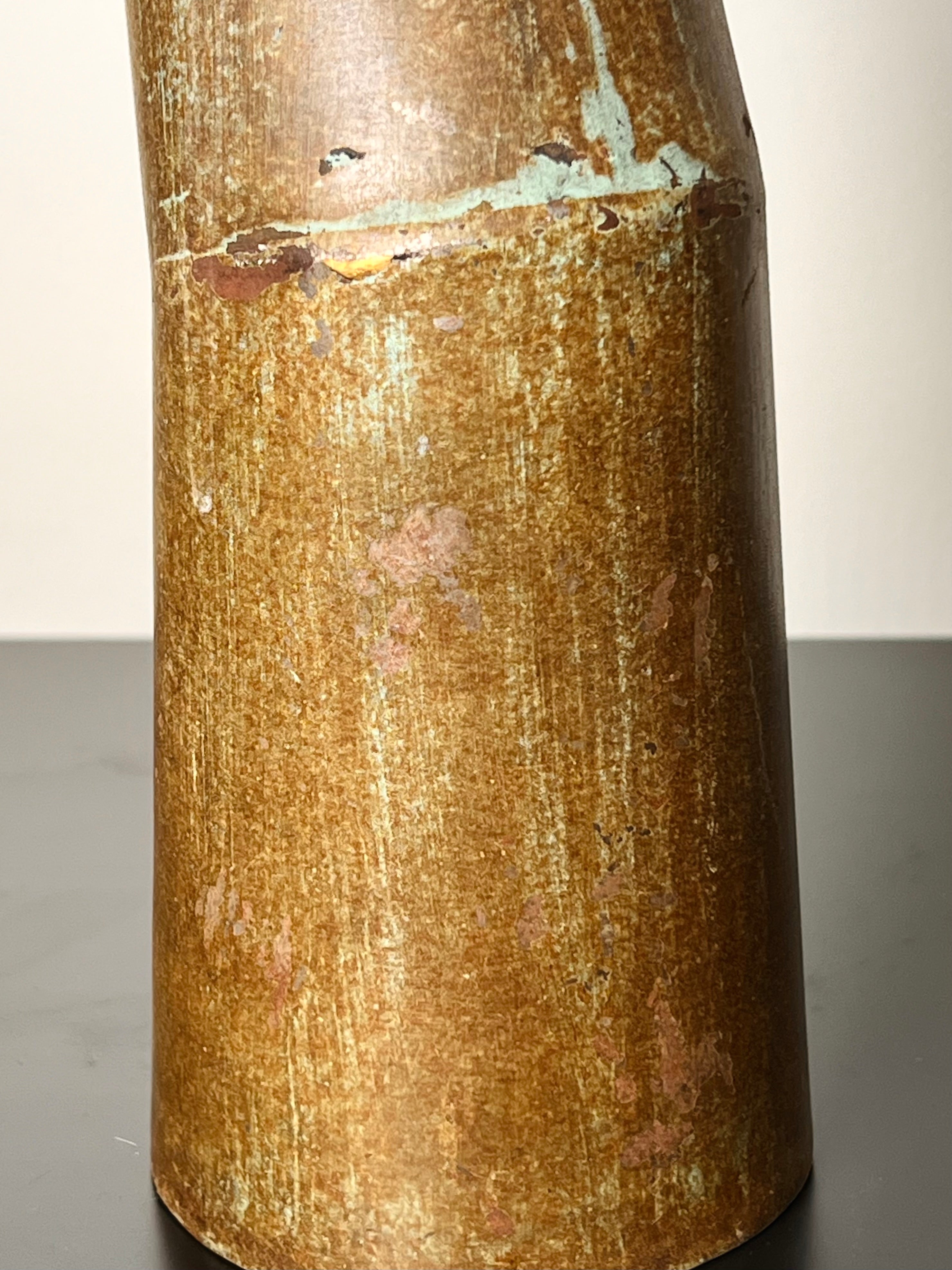 Metal Angular Sculpture Vase (Vintage)