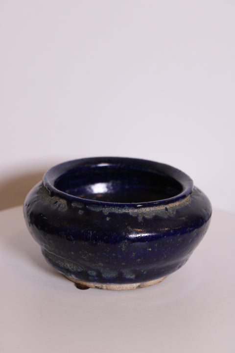 Vintage Cobalt Blue Studio Pottery Bowl Planter
