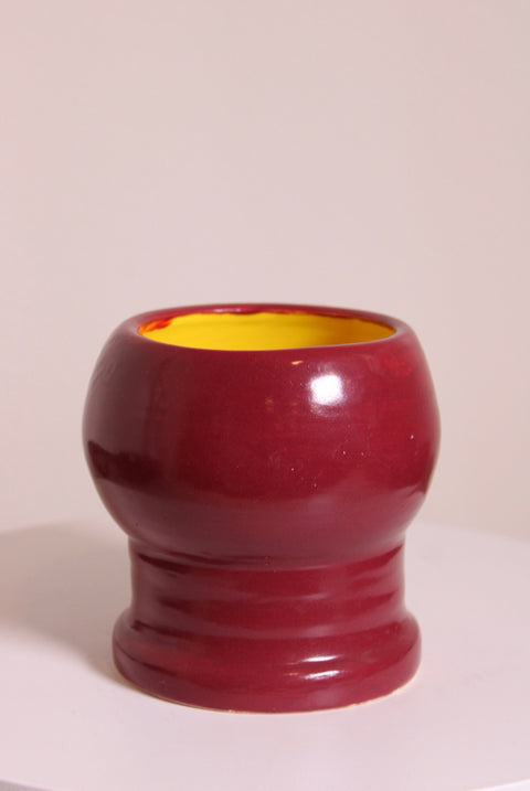 Red and Yellow Art Pottery Cachepot