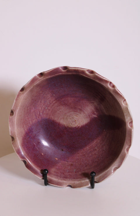 Royal Purple Scalloped Studio Charger