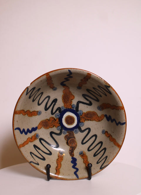 Abstract Radial Studio Pottery Plate