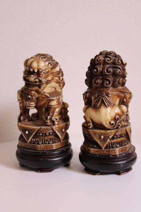 Vintage Chinese Guardian Foo Dogs – Pair