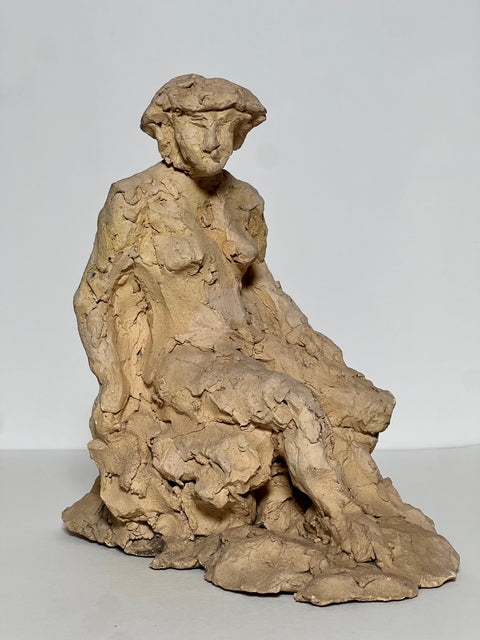 Terracotta Clay Laying Figurine (Vintage)
