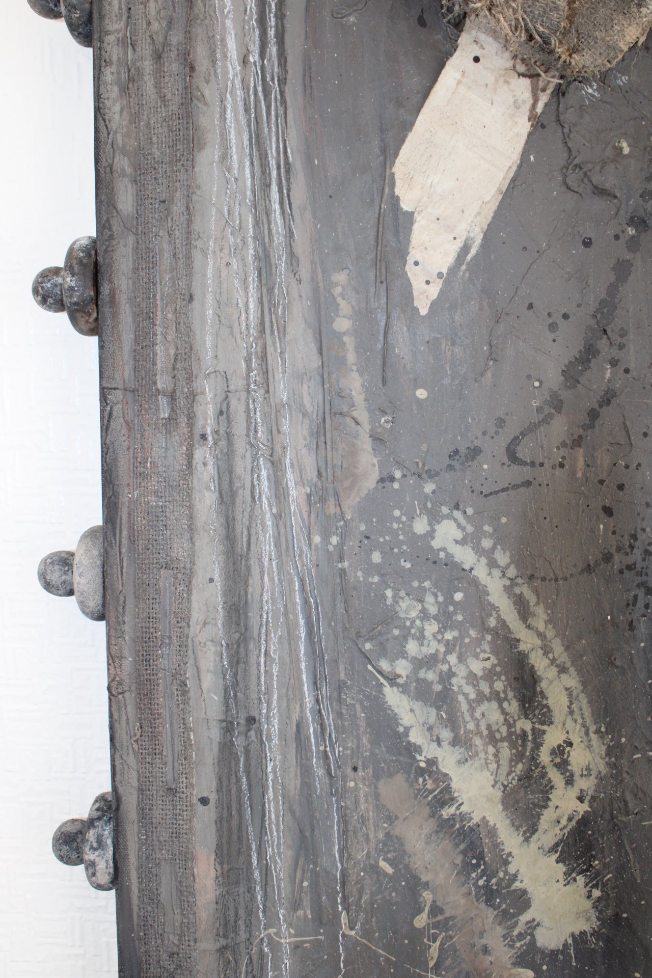 Angela Dickerson Industrial Gray Field Original Framed Artwork