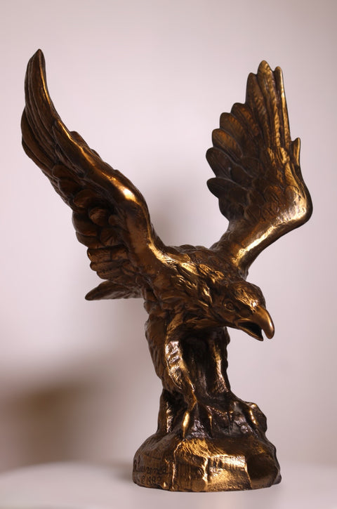 Bronze Finish Eagle Sculpture
