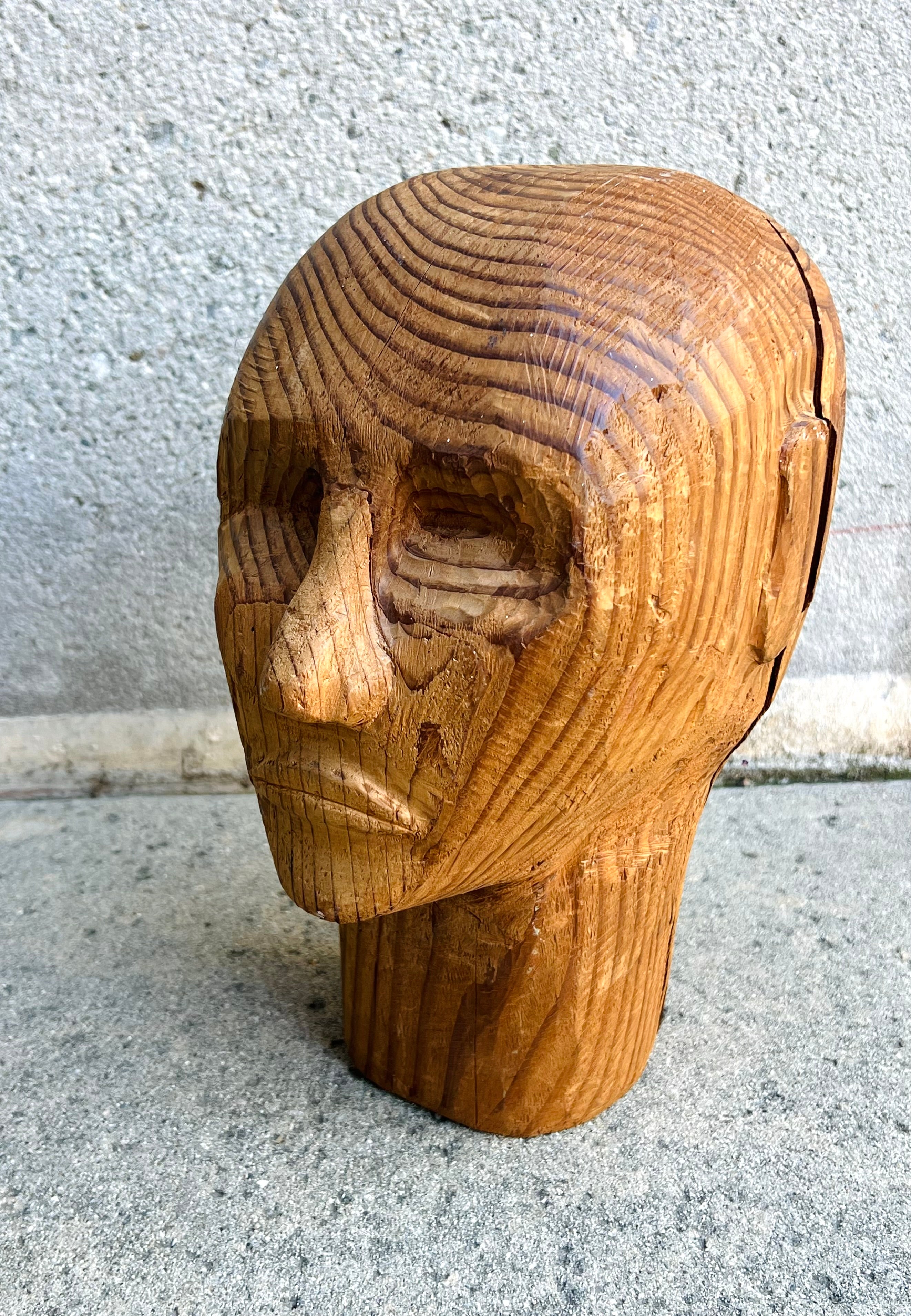 Wooden MCM Head (Vintage) (Sold)