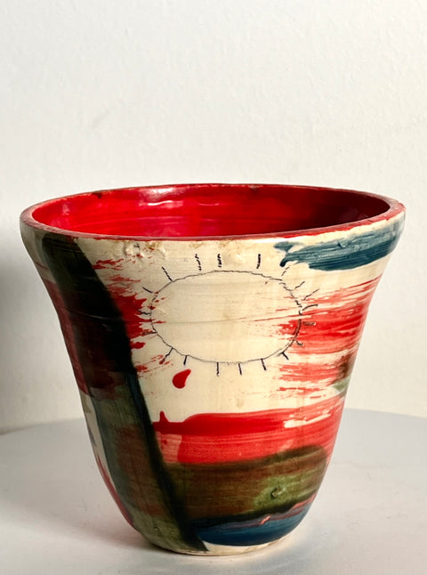 Red Abstract Small Bowl